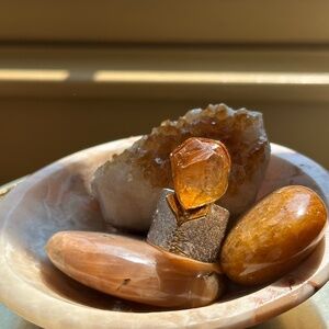 German Kabirski Corliss Citrine Rough Ring